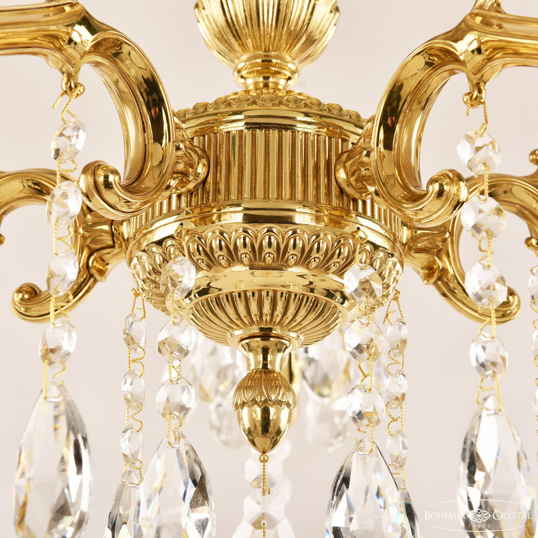 Люстра бронзовая с хрусталём 73102/5/175 A G