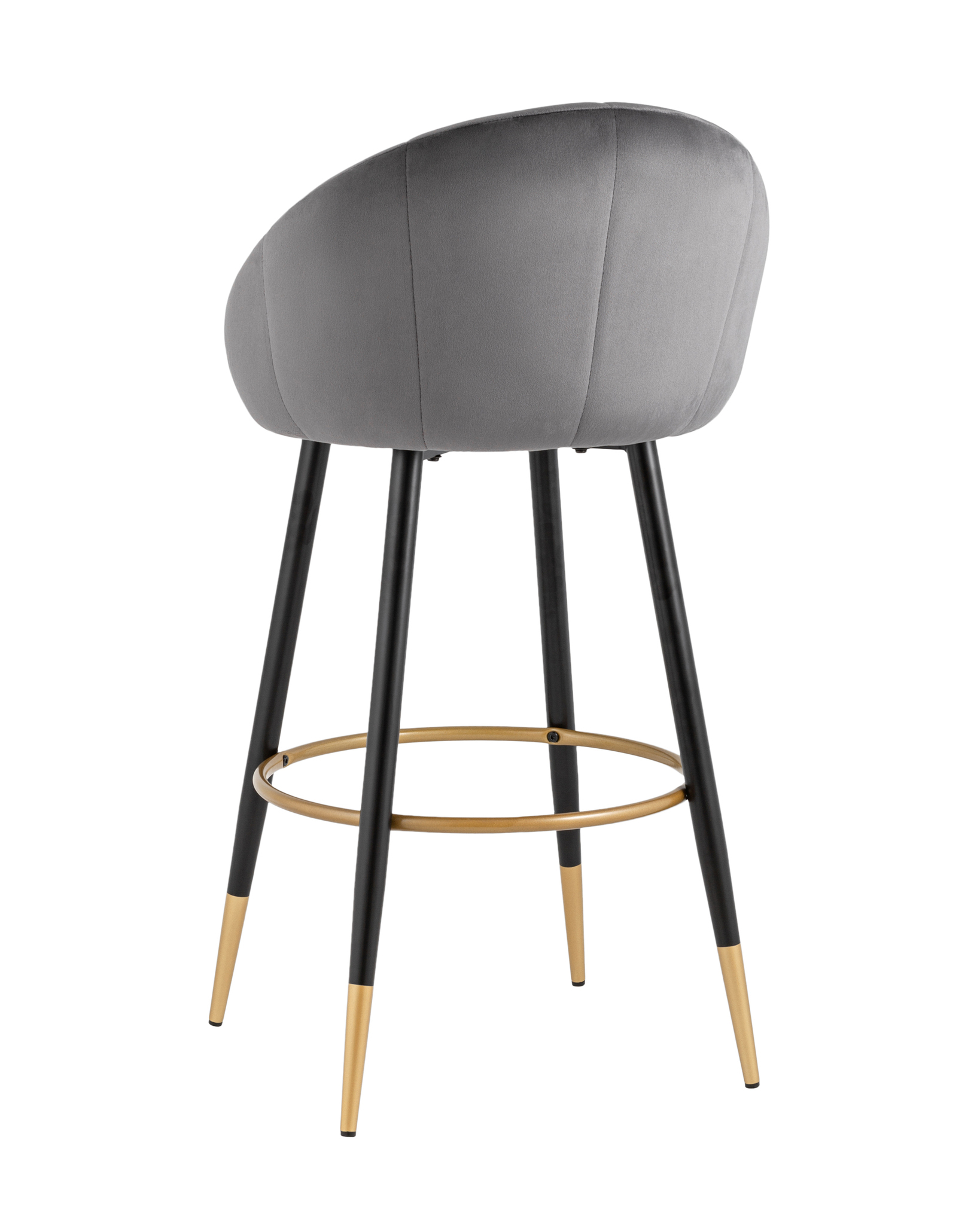 Стул барный Наоми велюр серый Stool Group