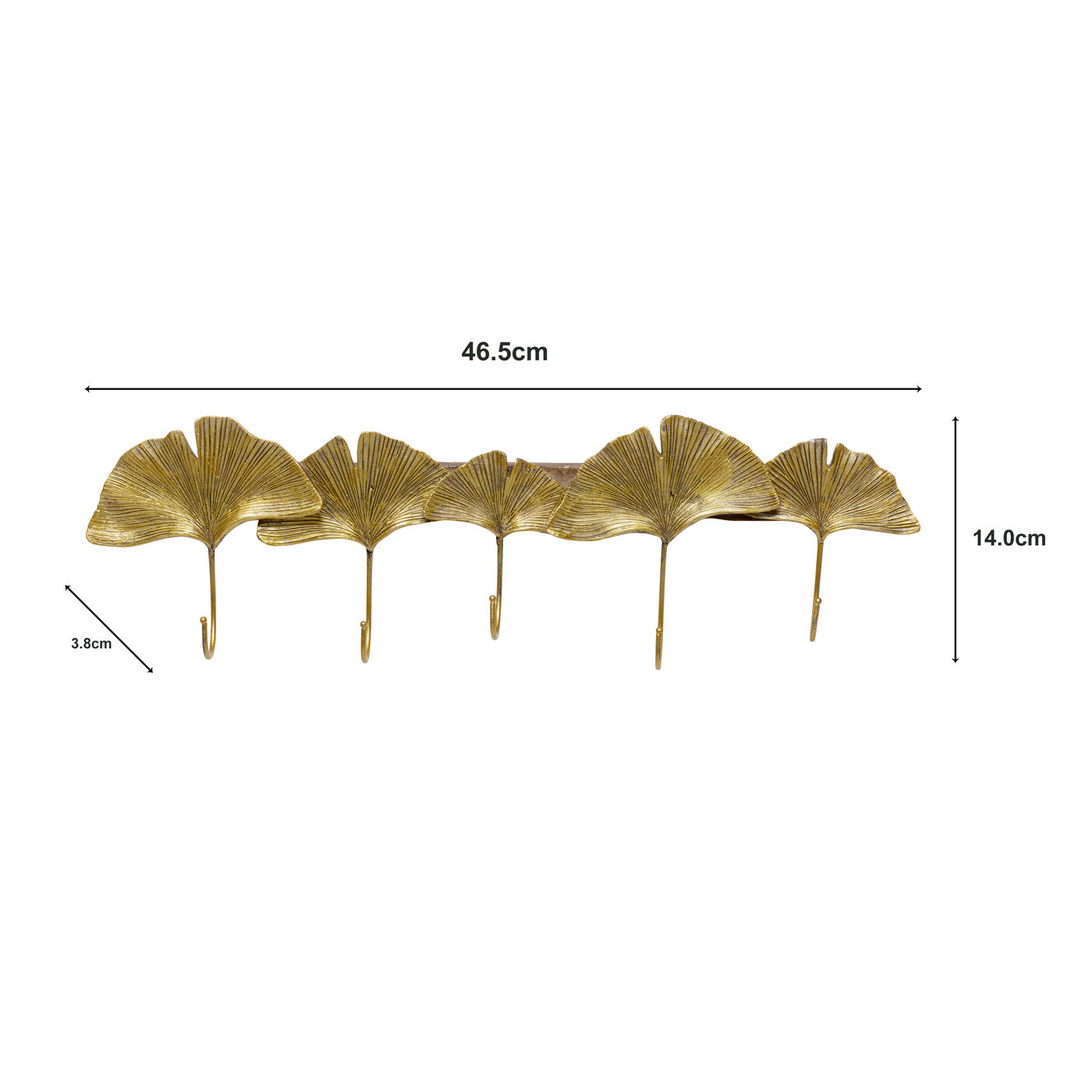 Вешалка настенная Ginkgo Leaf 47cm KARE 70960