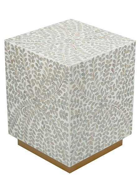 Столик акцентный с отделкой раковинами устриц Glasar D5603