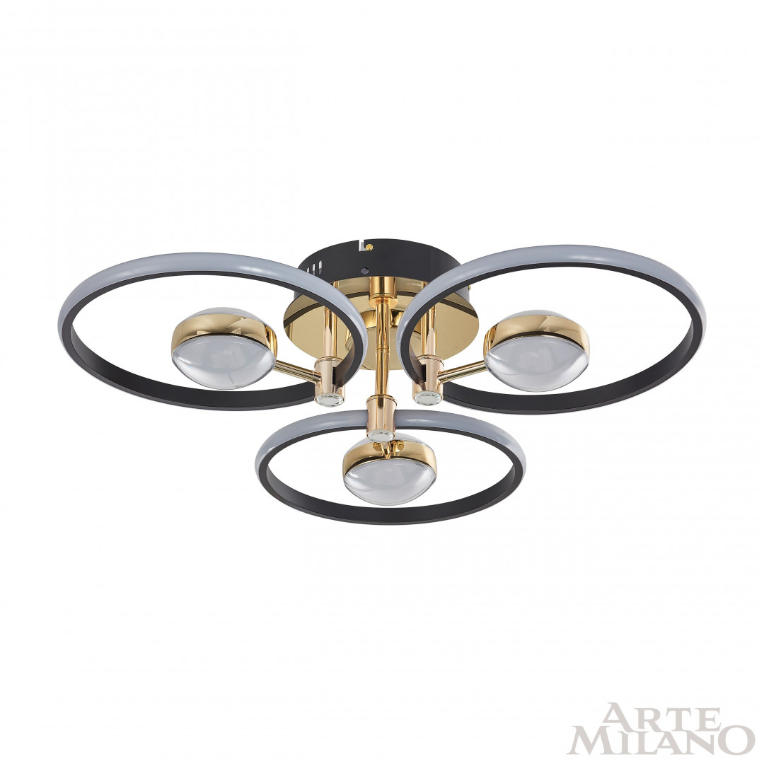 Светильник светодиодный 276140/3+3 BK/GD Arte Milano
