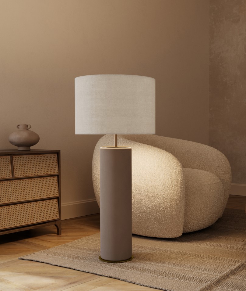 Настольная лампа Amec NAC139 латунный металл + абажур 801011/46 Aromas del Campo