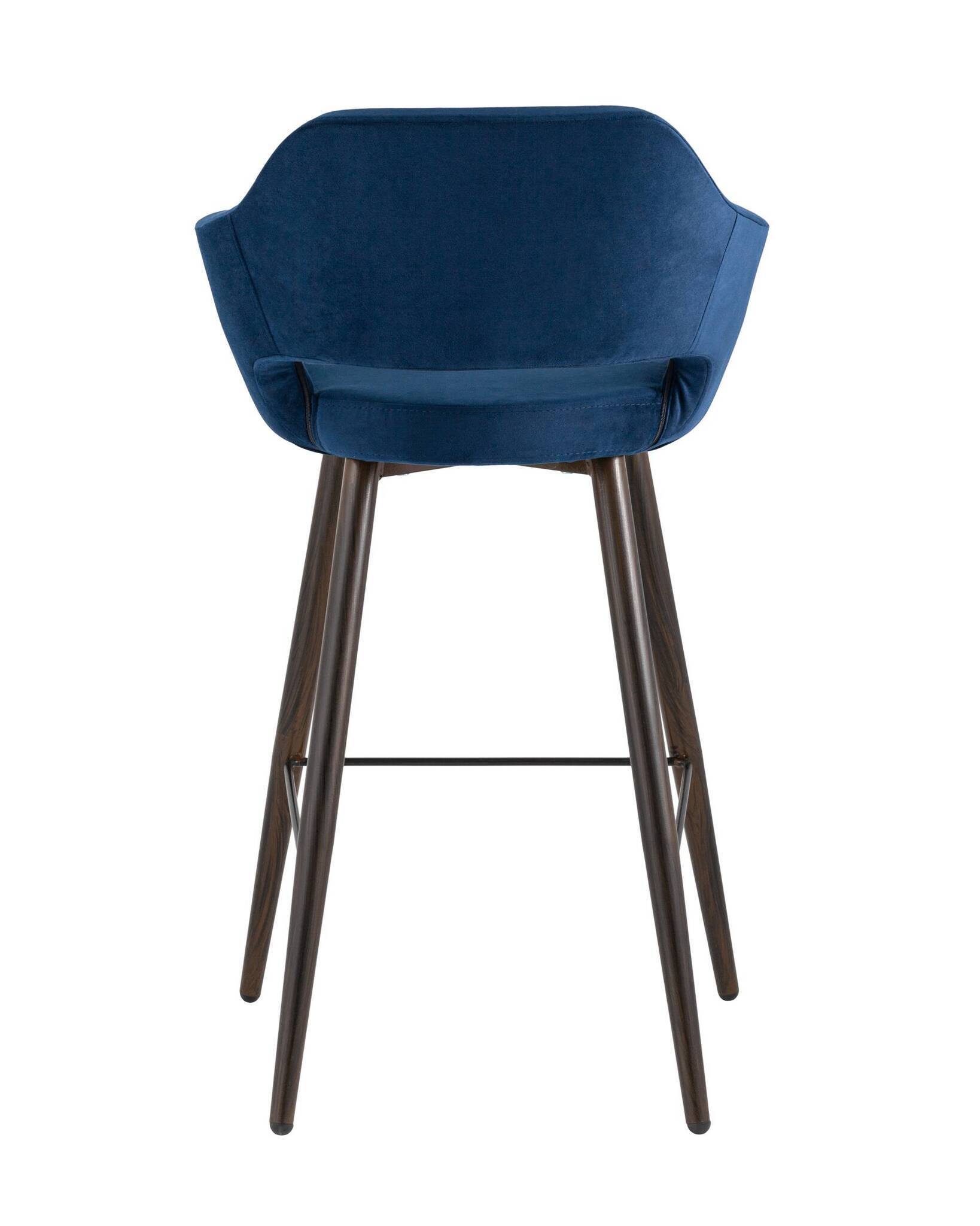 Стул барный Саймон велюр тёмно-синий Stool Group