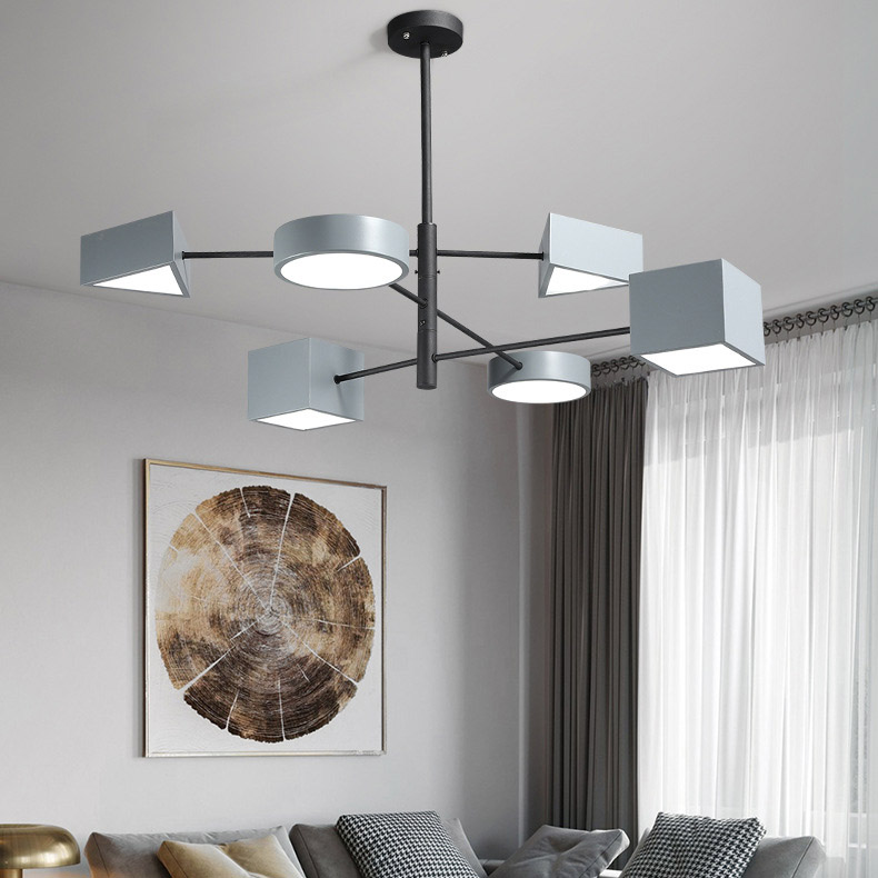 Светодиодная люстра DENIZA L3 Gray Blue Black by ImperiumLoft