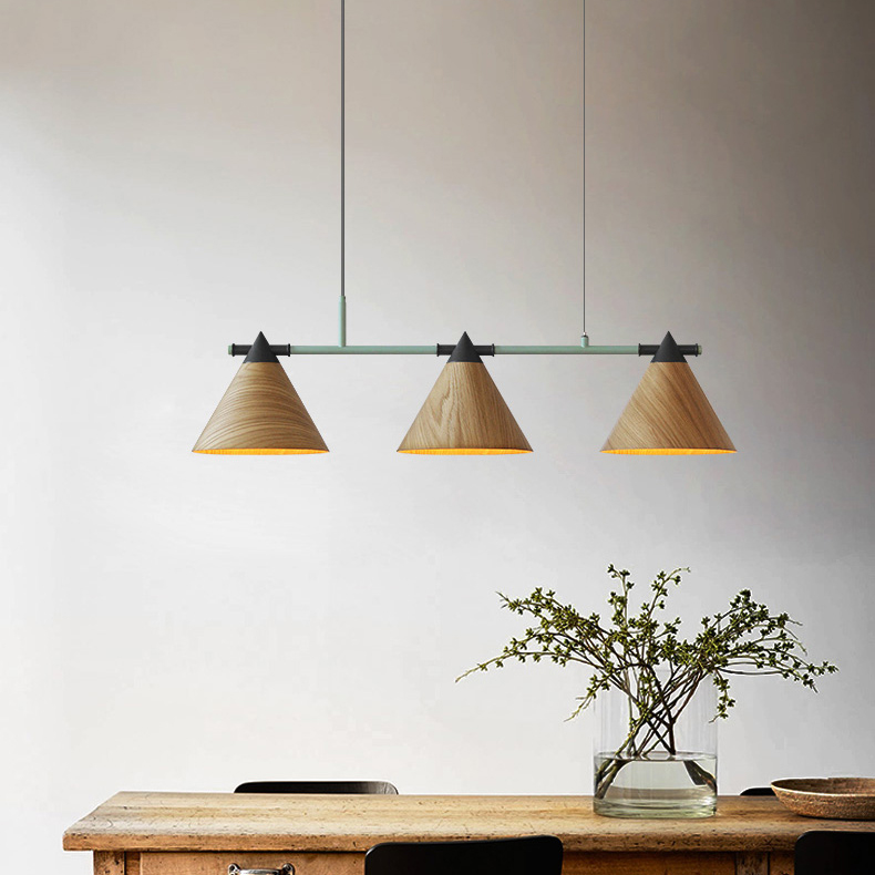 Подвесной реечный светильник CONE 4 Brown by ImperiumLoft