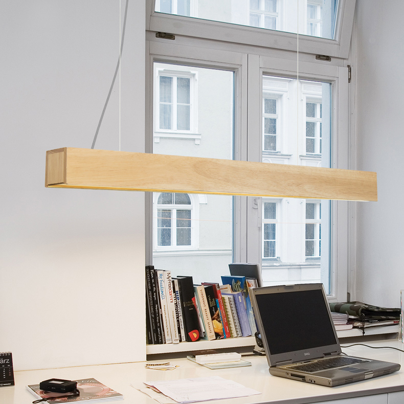 Подвесной реечный светильник RISTON Dark brown by ImperiumLoft