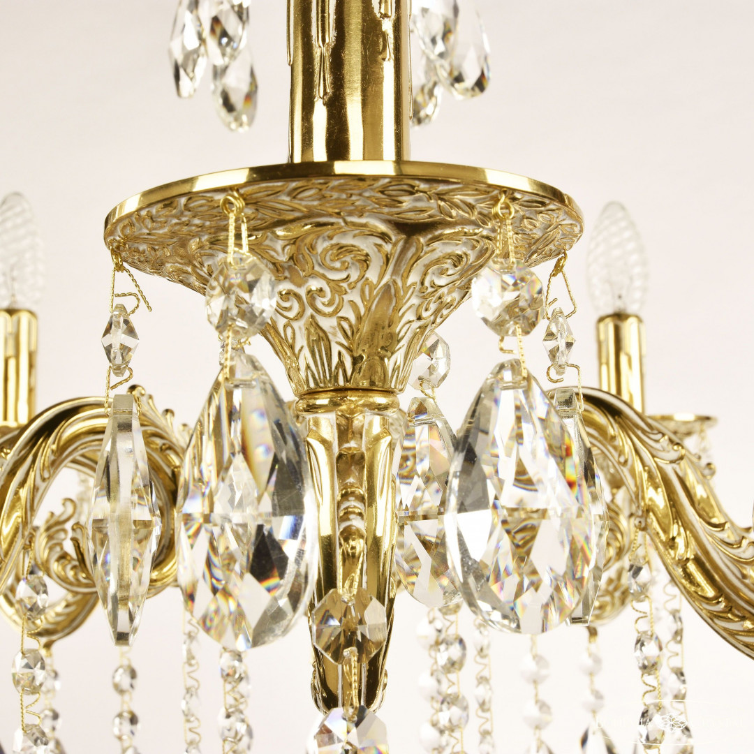 Люстра бронзовая с хрусталём 71101/8/175 B GW