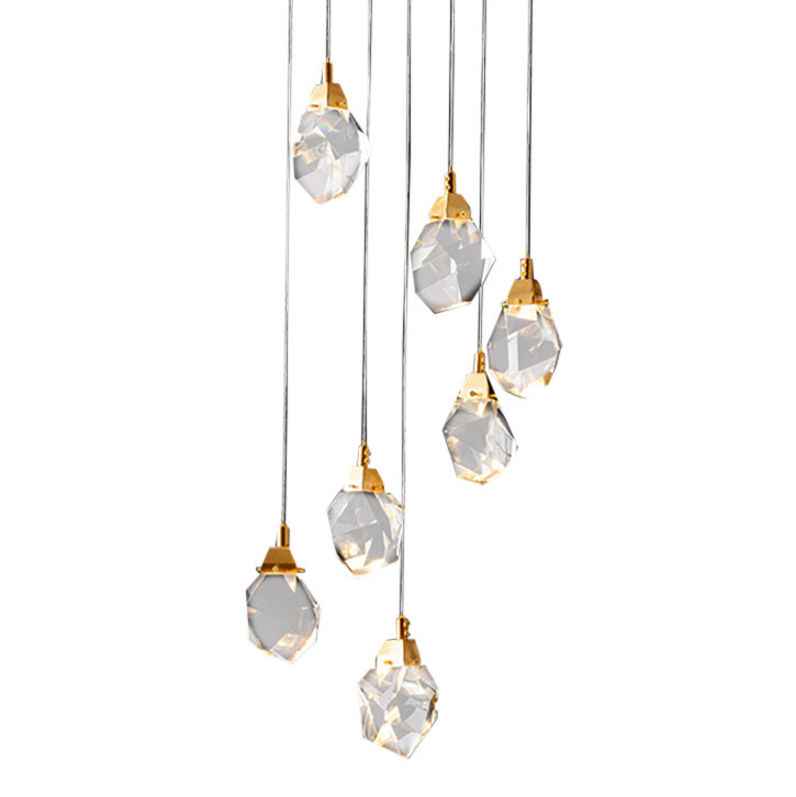 Подвесной светильник  Delight Collection Crystal rock 7 gold