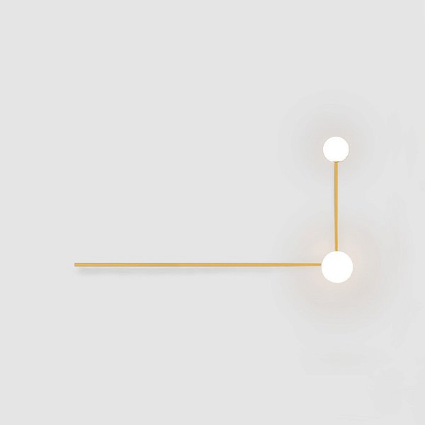 Настенный светильник LINES 2 золото by ImperiumLoft