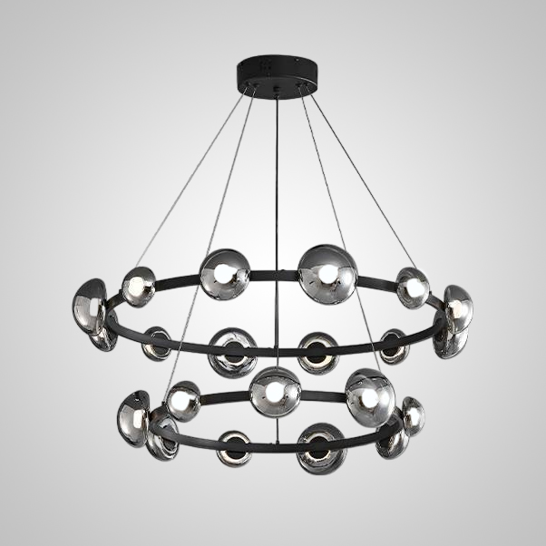 Подвесная люстра BOOSTER D68+88 Black by ImperiumLoft