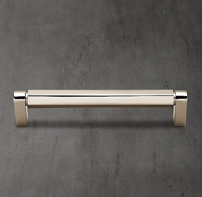 Ручка-скоба Restoration Hardware Lambeth Hex. L.20.3 Polished Nickel