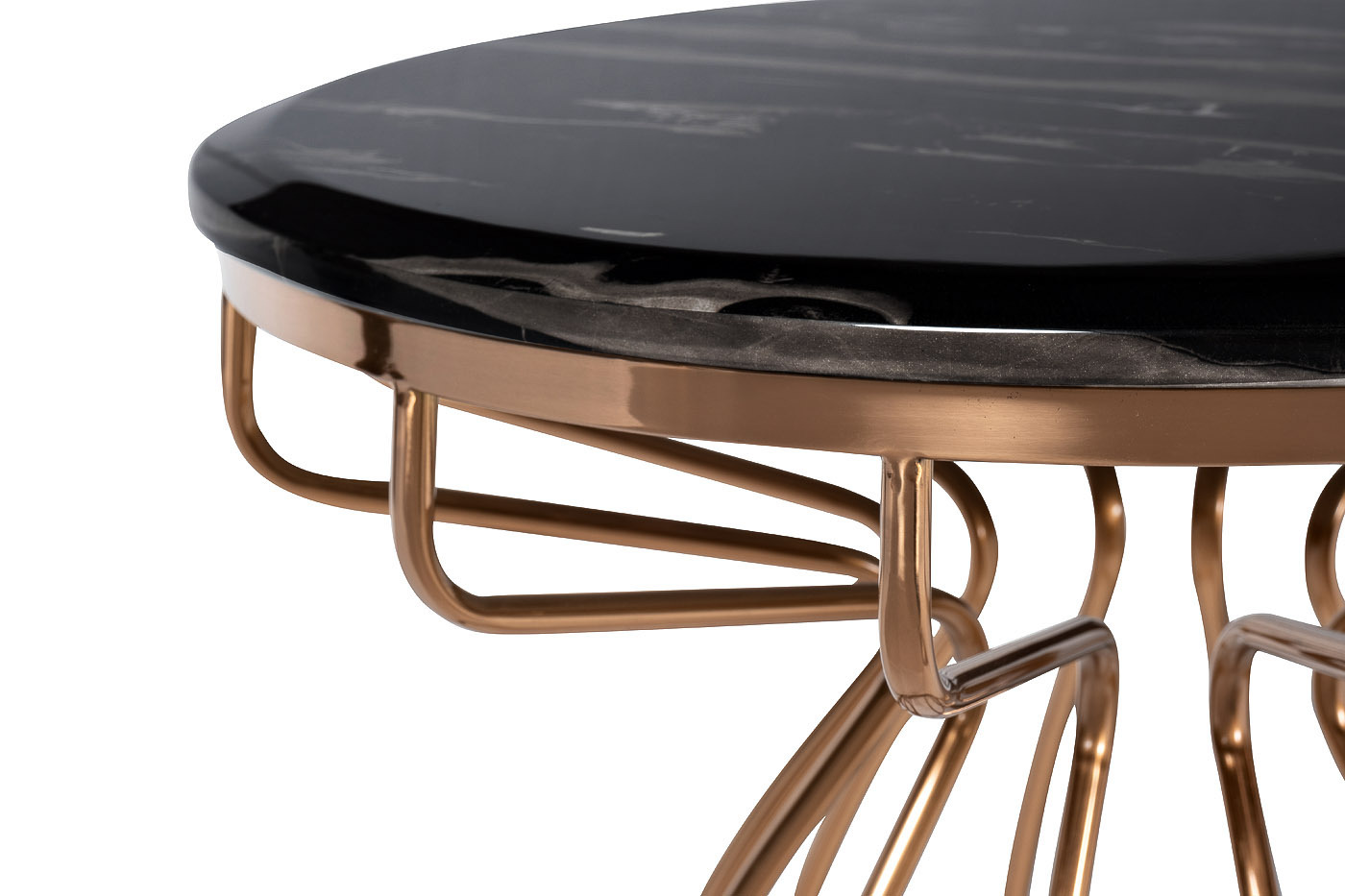 Столик журнальный круглый (искусственный мрамор) Garda Decor 57EL-ET9008B