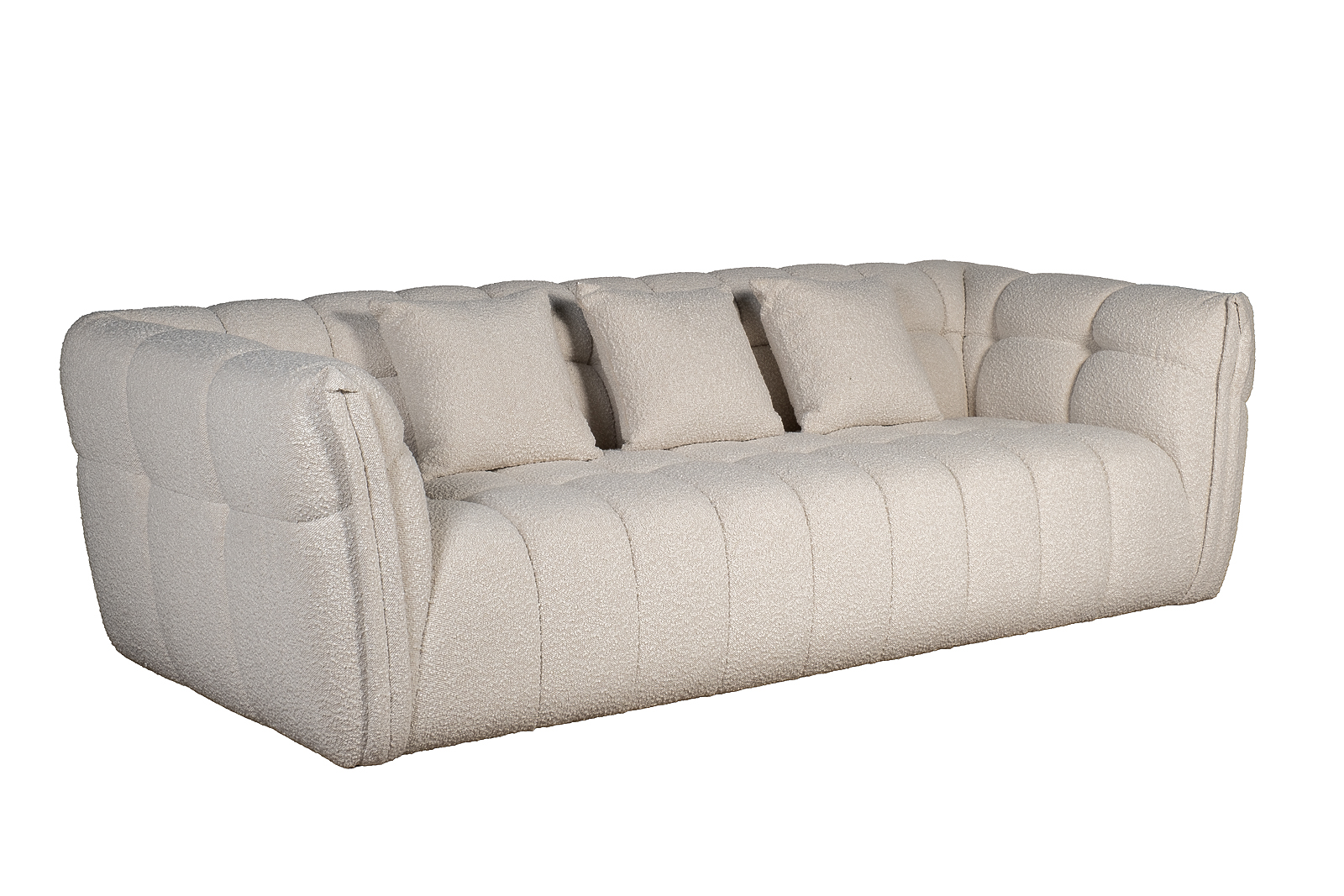 Диван треестный букле белый Garda Decor ZW-26803