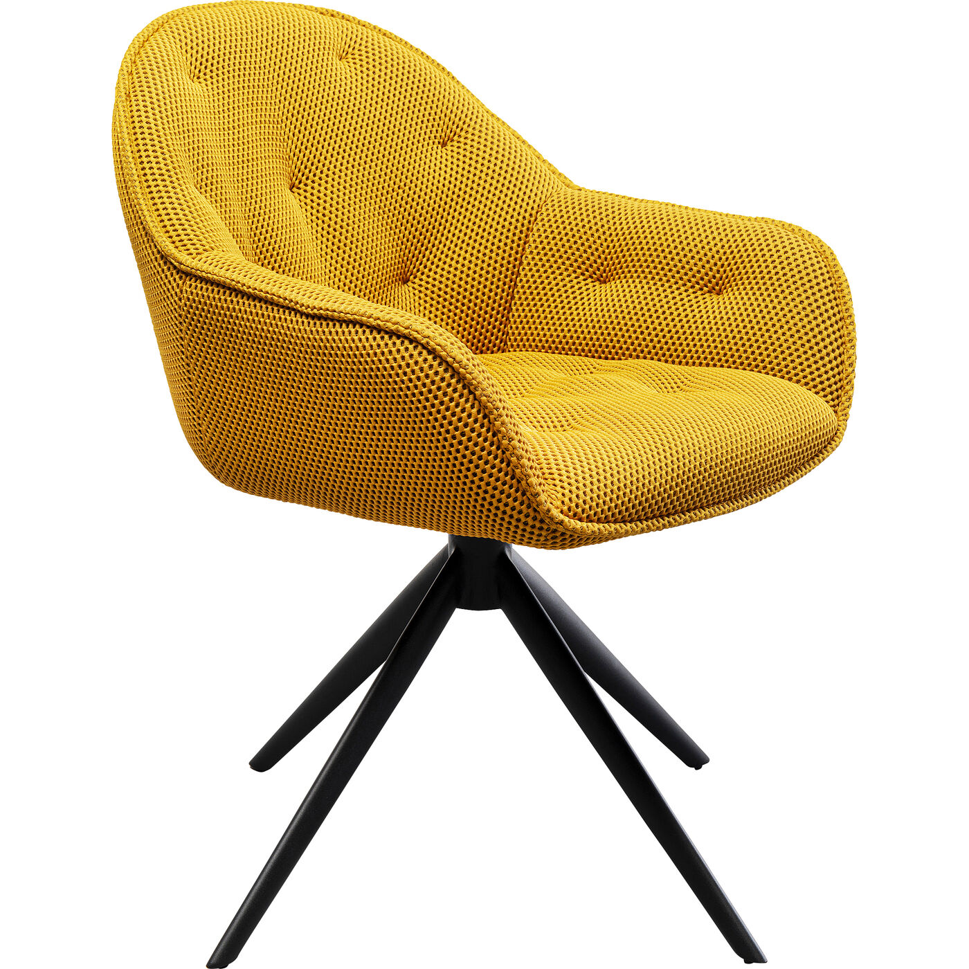 Стул вращающийся Carlito Mesh Yellow KARE 87682