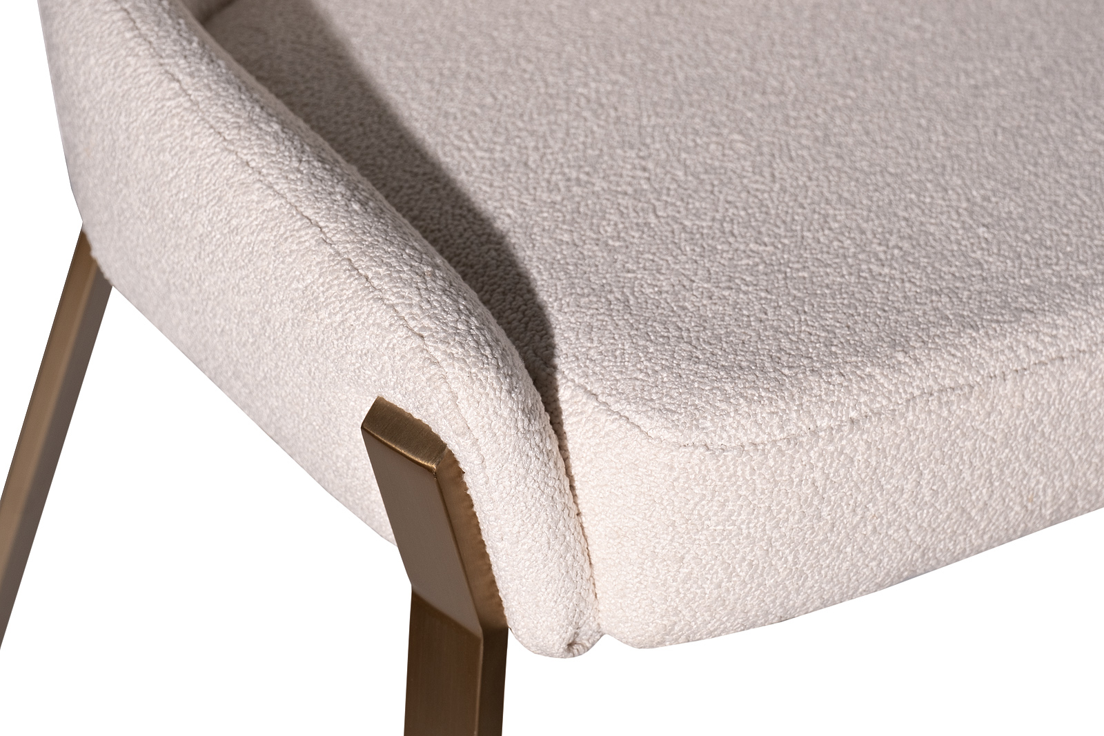 Стул обеденный букле белый+бронза 57*65*91 Garda Decor 163YH-06275