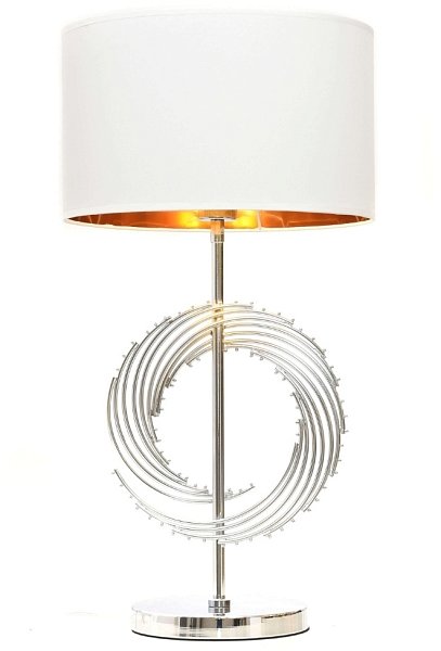 Интерьерная настольная лампа Lumina Deco LDT 5531 CHR+WT