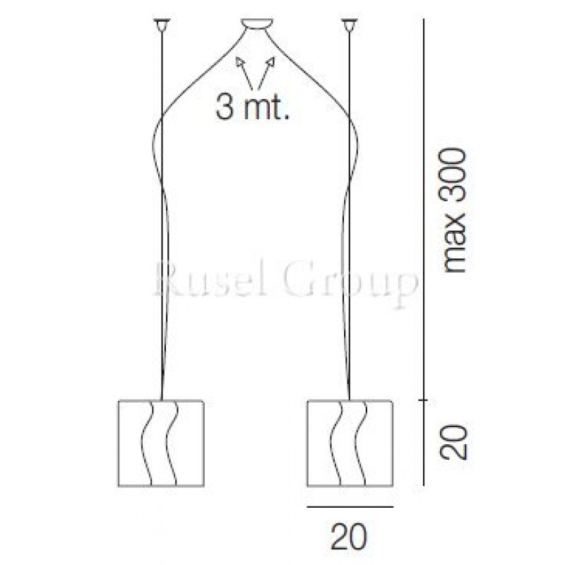 Подвесной светильник Vistosi SEGRETO SP P D2