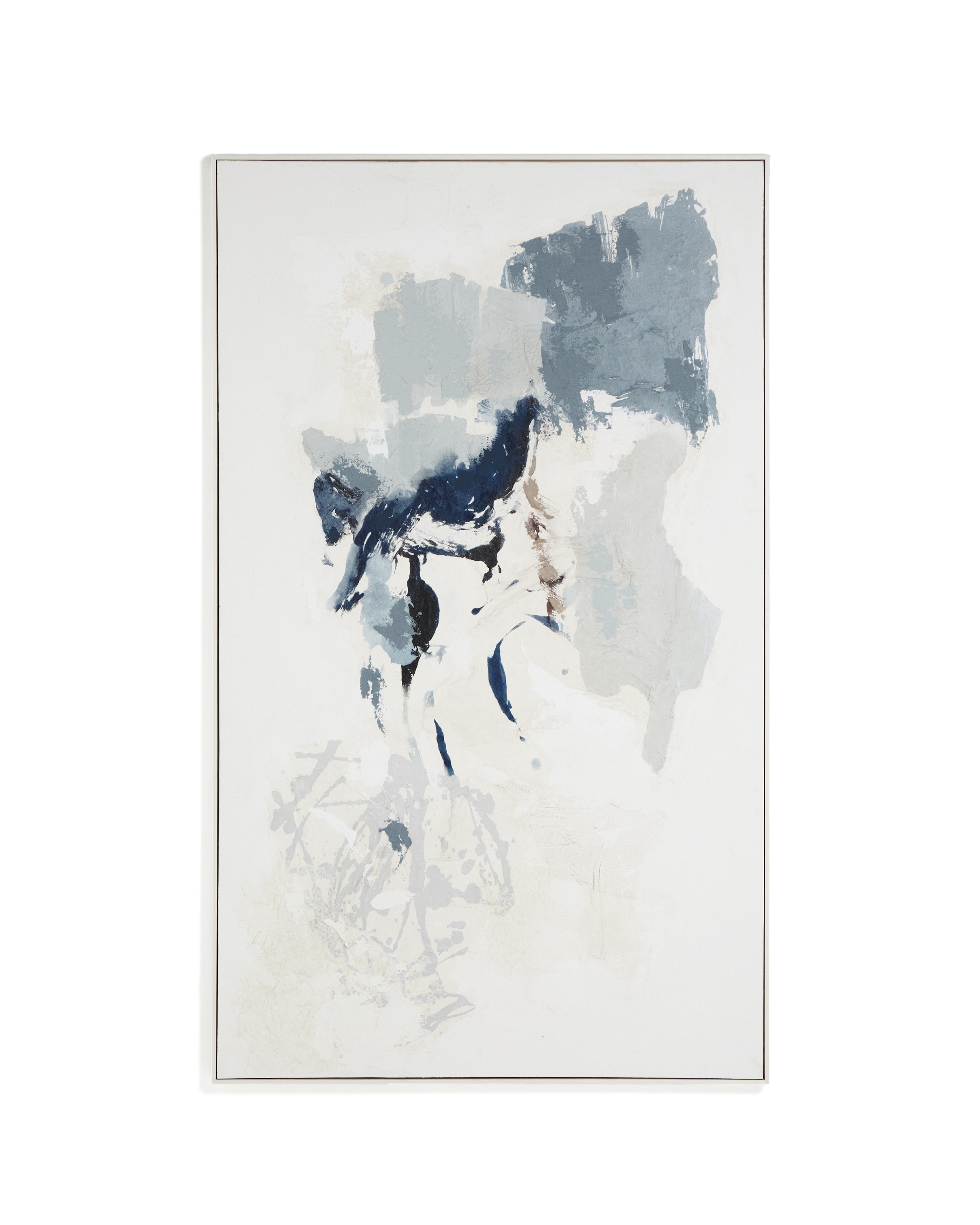 Erale Абстрактная картина ручной работы в серо-синих тонах, размер 120 x 200 см La Forma 481235