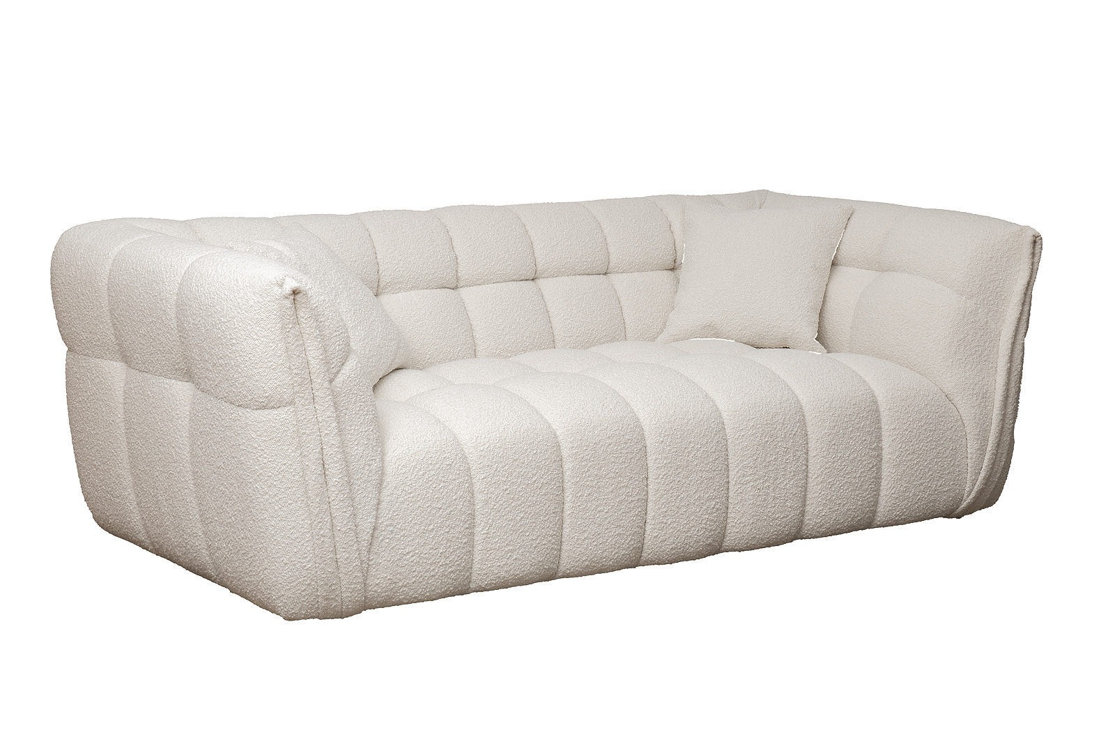 Диван двухместный GD/Prato букле экрю Orso ECRU 204*106**75 Garda Decor GD/Prato-D2-Orso Ecru