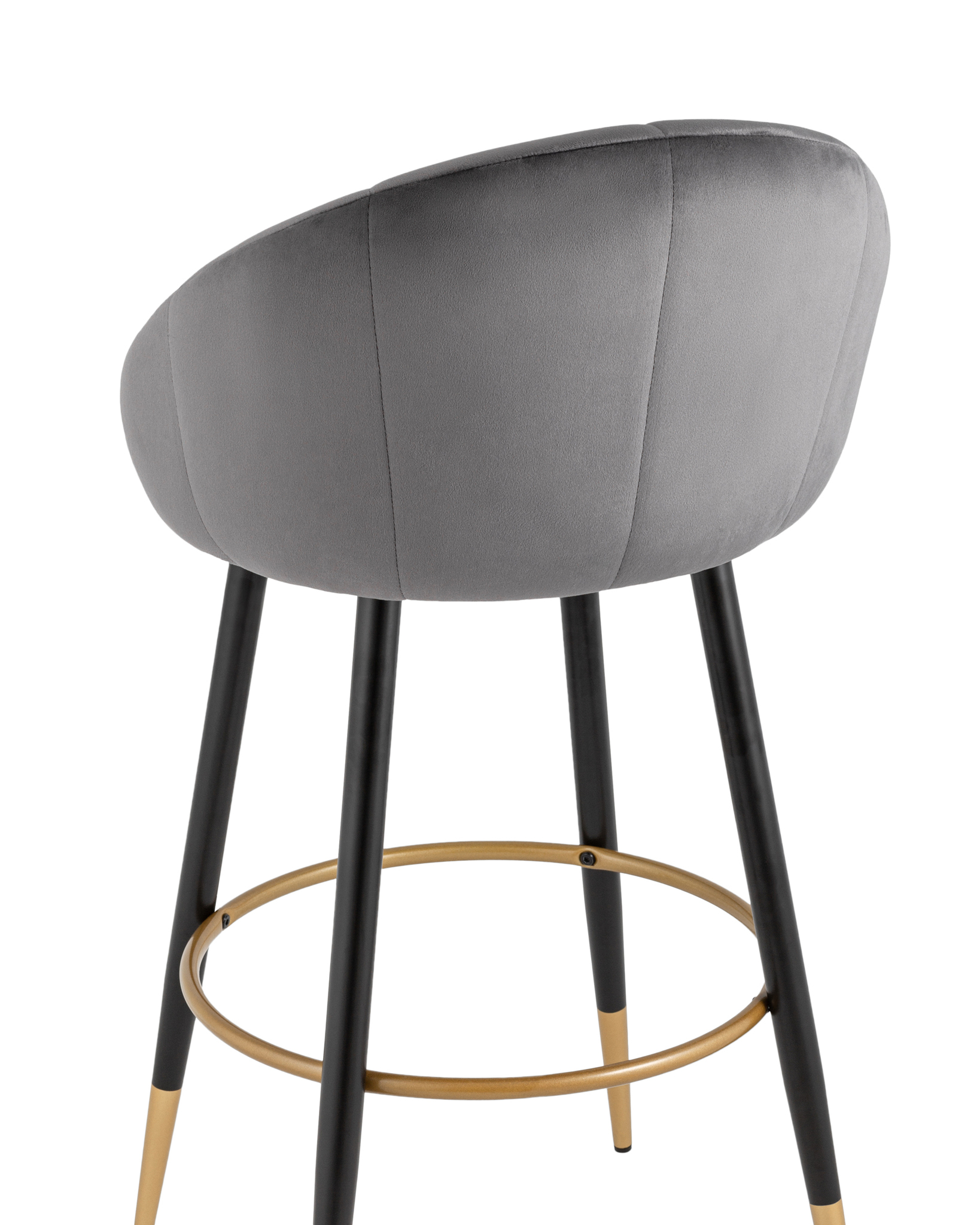 Стул барный Наоми велюр серый Stool Group
