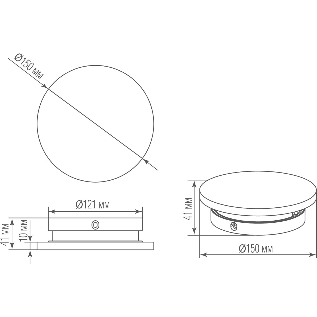 Накладной настенный гипсовый светодиодный светильник Donolux DL256G