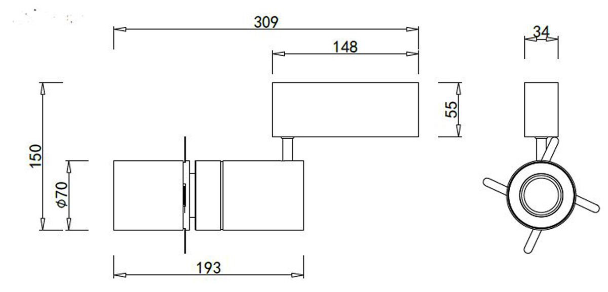 Светодиодный светильник для магнитного шинопровода Donolux DL18783/01M White