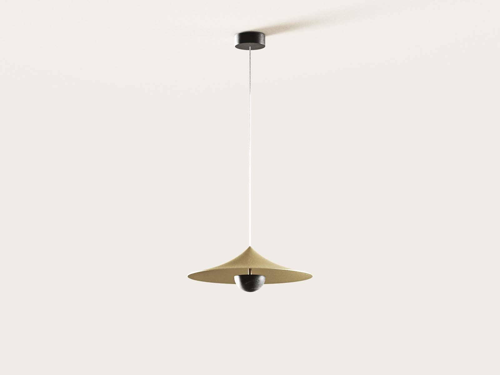 Подвесной светильник Hat золотой металл/черный мрамор Aromas del Campo