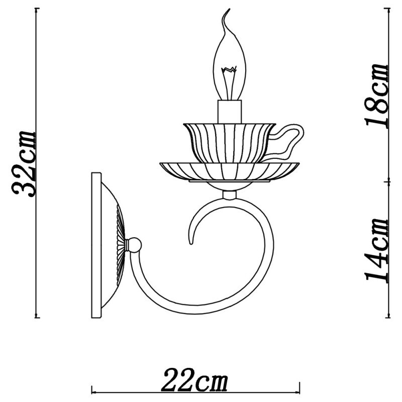 Бра Arte Lamp A1750AP-1AB
