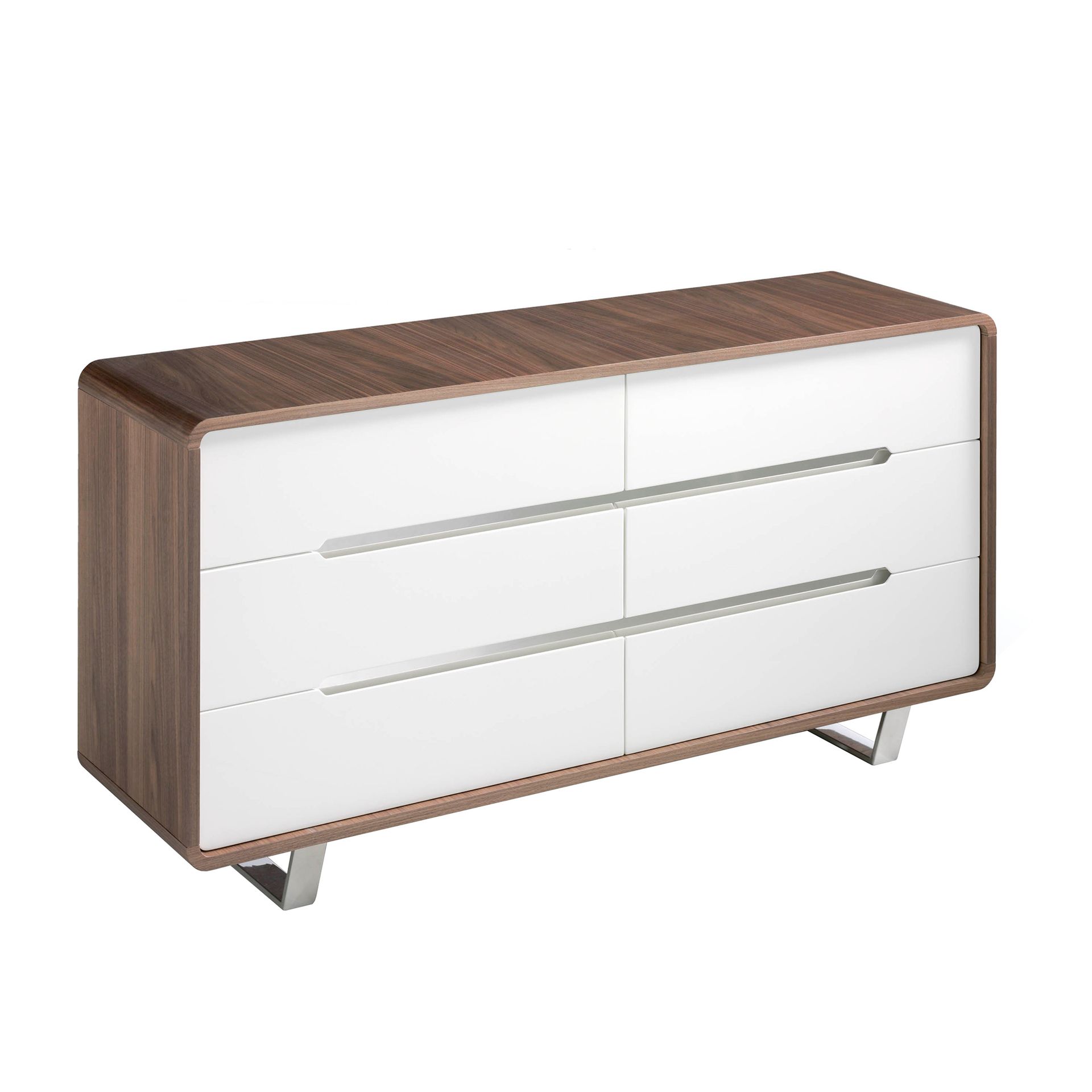 Комод из орехового дерева с белыми ящиками 136-C /7106 Angel Cerda