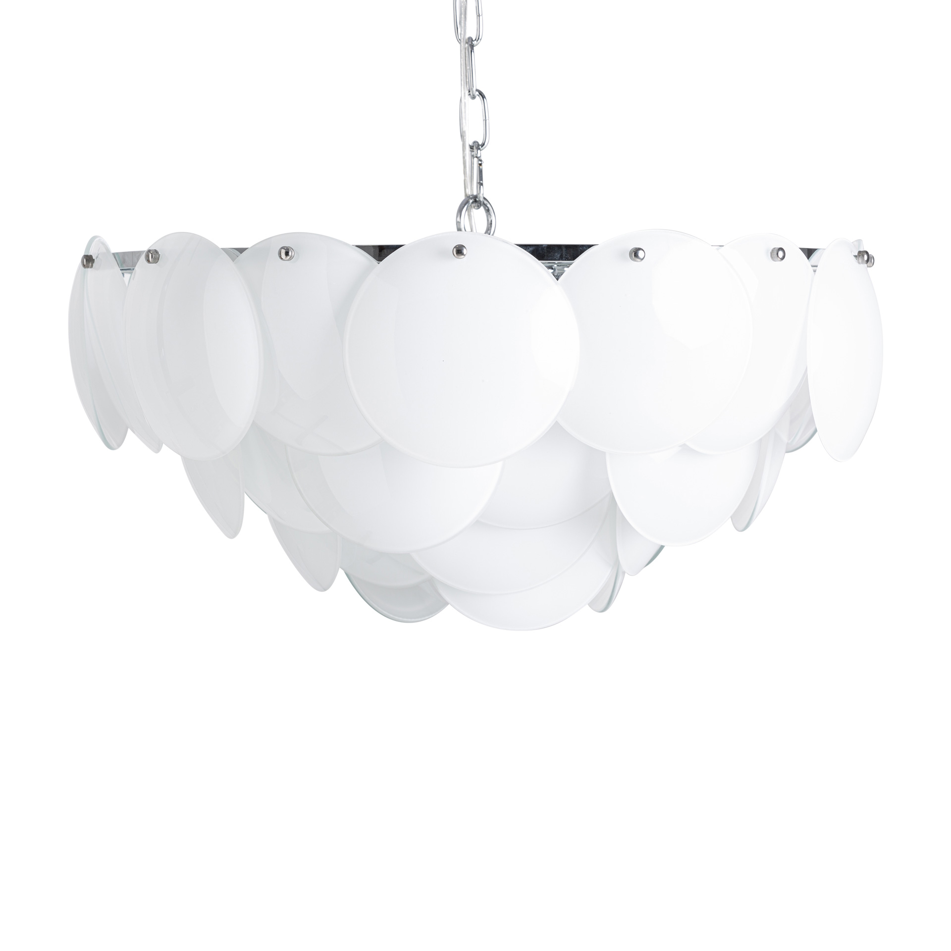 Люстра 37005 из стекла цвета слоновой кости Vical