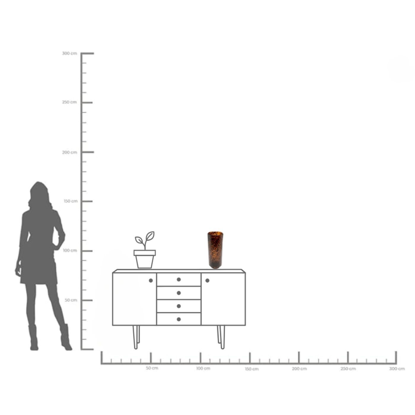 Ваза Caramel 37cm KARE 56624