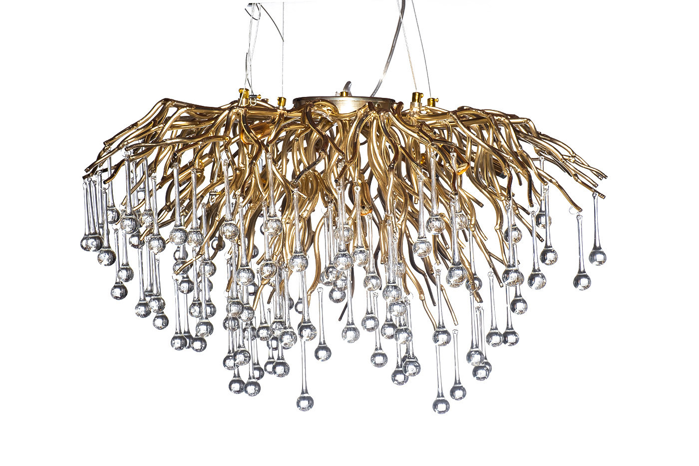 Люстра подвесная "Капли" круглая (шампань) Garda Decor 86-8015/800G