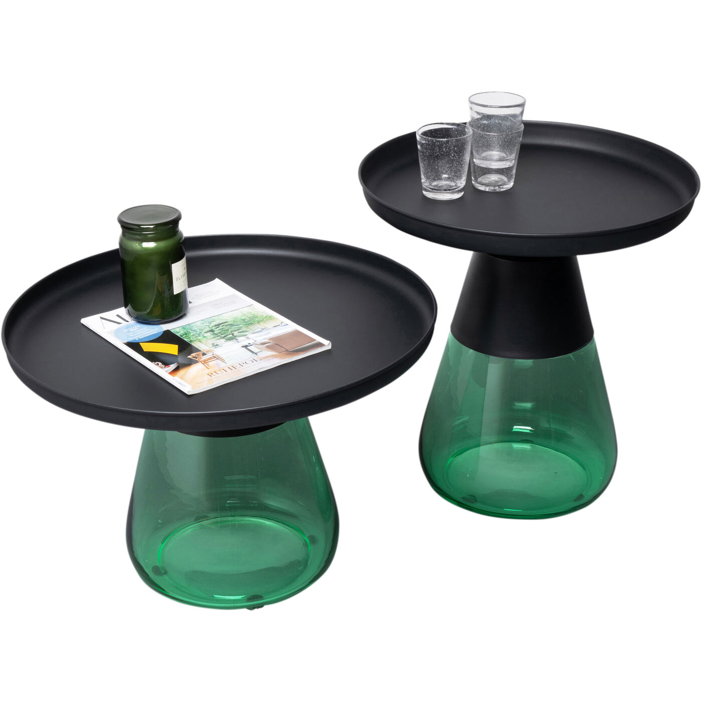 Стол приставной Bottiglia Green Ø 60 см KARE 87472
