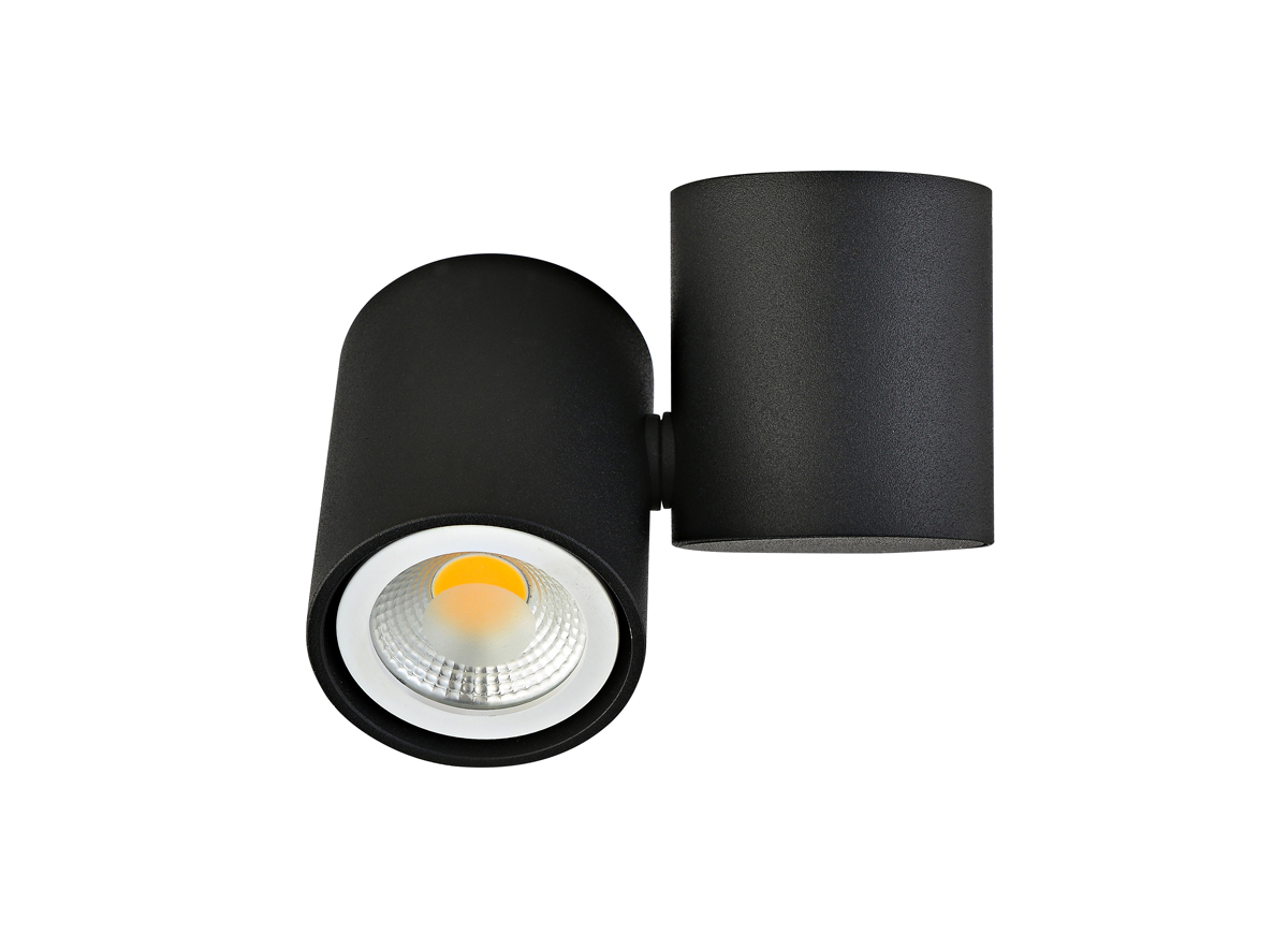 Накладной/поворотный алюминиевый светильник под сменную лампу Donolux A1594Black/RAL9005