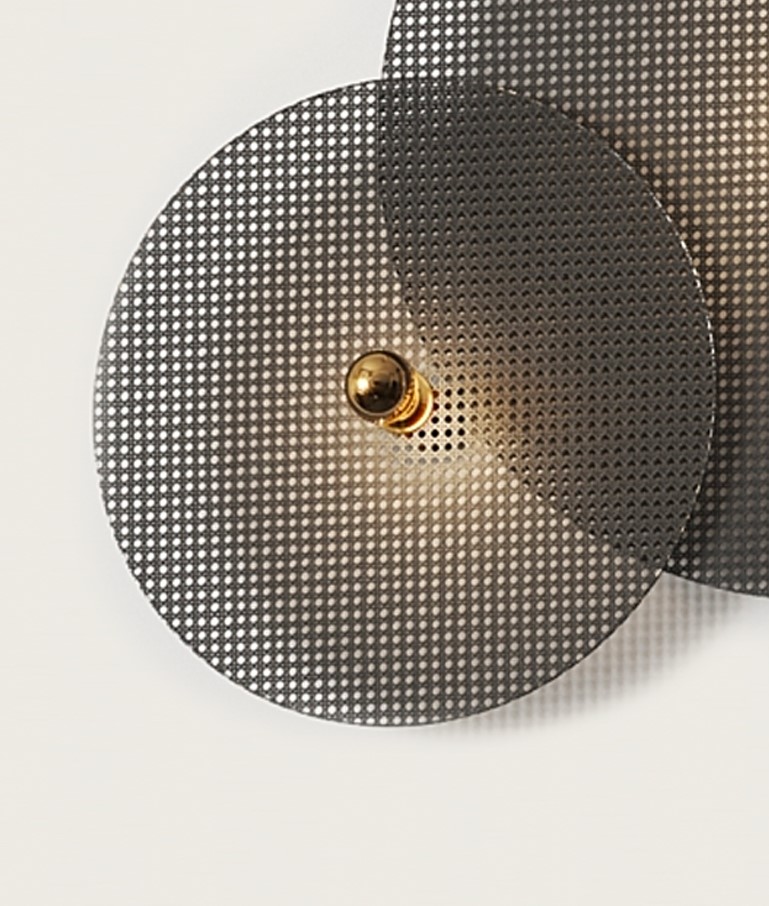 Бра Tan Tan A1053/10 см золотой металл + 1125/60 см черный ротанг Aromas del Campo