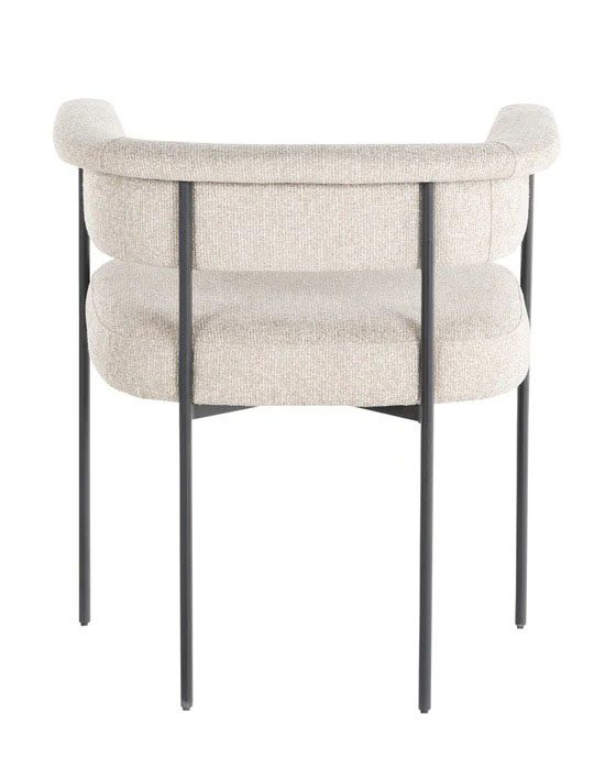 Бежевый мягкий стул Эбби Louvre Home LHFDC160523IMT