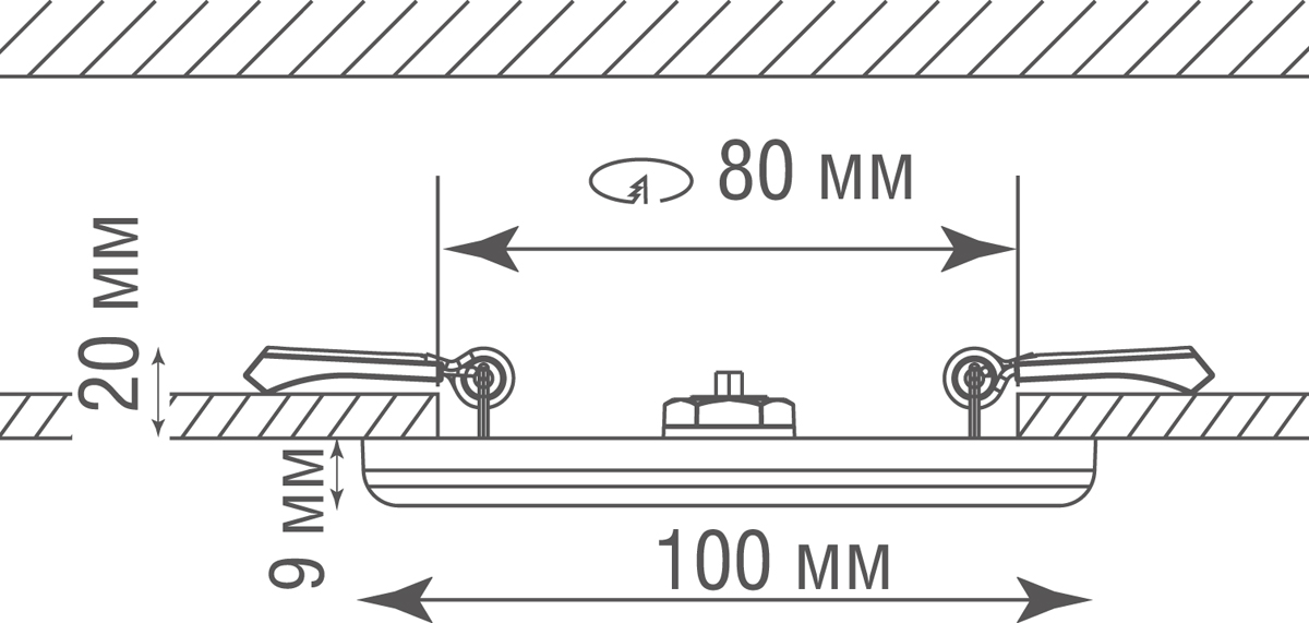 Влагозащитнаястраиваемая светодиодная панель Donolux DL20091R8W1W IP44