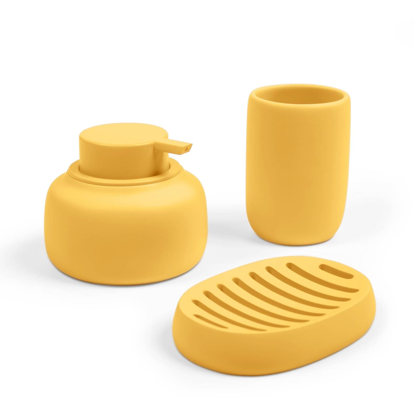 Chia Мыльница из искусственного камня горчичная La Forma (ex Julia Grup)