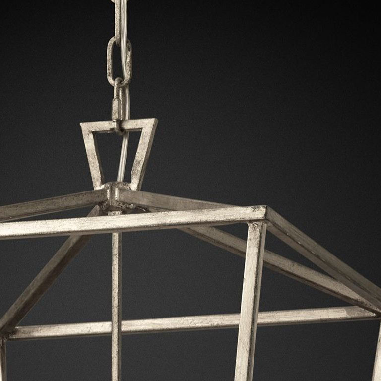 Люстра Restoration Hardware English Openwork 12" Silver Leaf