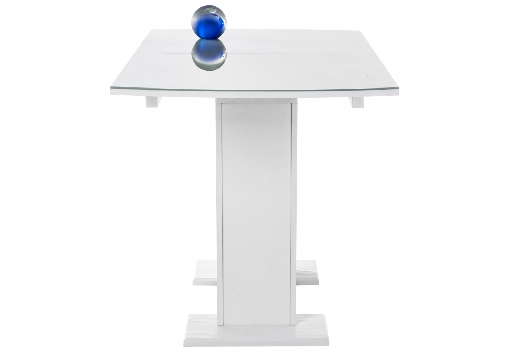 Стол стеклянный Woodville Джеймс белый 462406