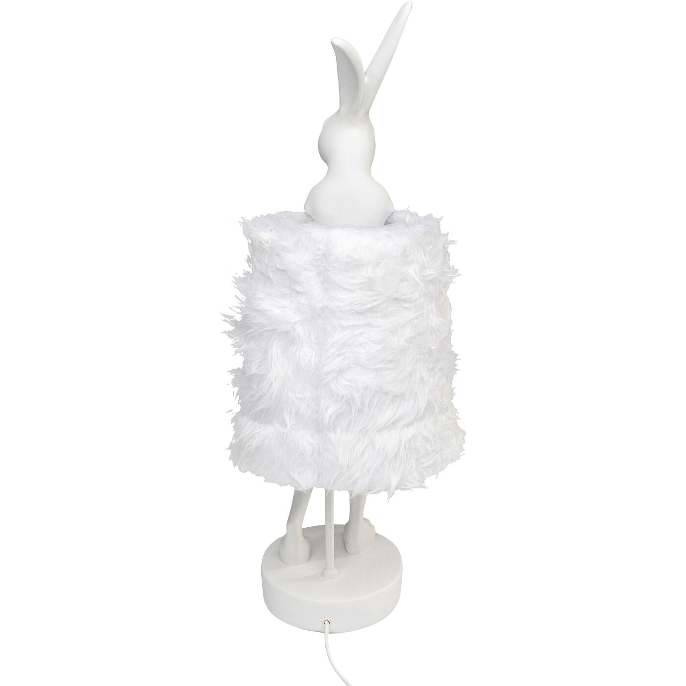 Светильник настольный Animal Rabbit Fur White/Silver 68cm KARE 56670