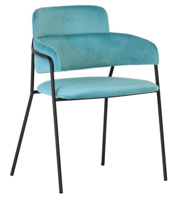 Стул Napoli светло-бирюзовый с чёрными ножками Bradex Home FR 0323