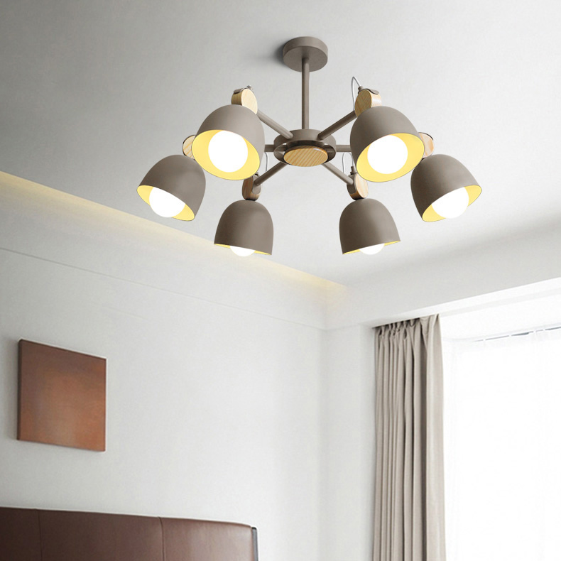 Потолочная люстр на штанге ROLLA 3 beige by ImperiumLoft
