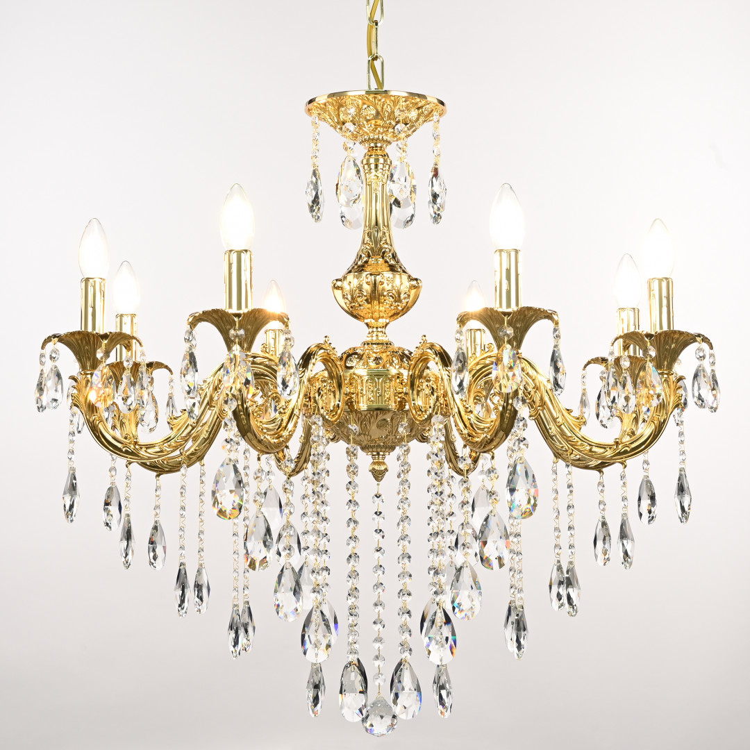 Люстра с хрустальными подвесками AL79101/8/250 B G Bohemia Ivele Crystal