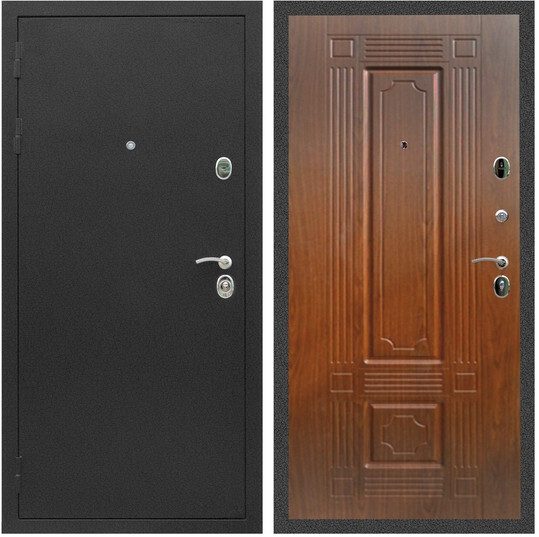 Дверь входная Graf Люкс ТП-70 Черный крокодил / МДФ 6 мм ФЛ-2 Мореная береза