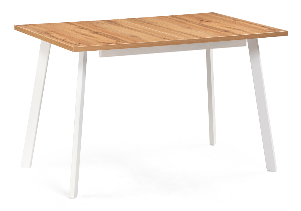 Стол деревянный Woodville Стол раскладной Колон Лофт 120(160)х75х75 25 мм дуб вотан / белый матовый 489643
