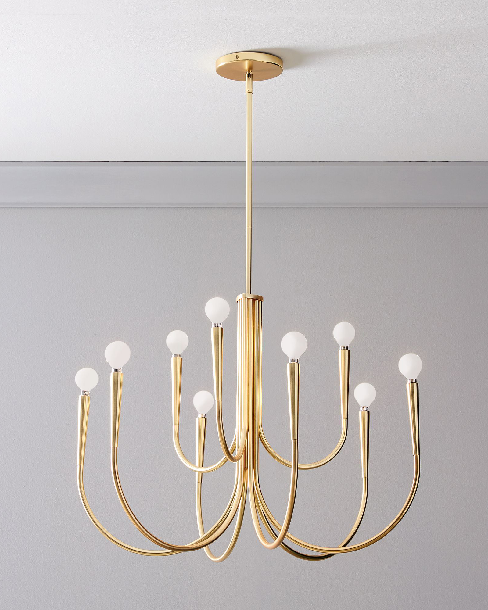 Золотая люстра Свуп Louvre Home LHLCH230124XNP