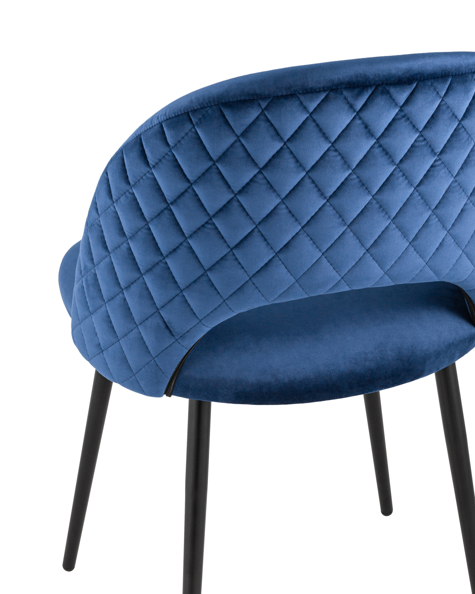 Стул Меган NEW велюр с ромбами синий Stool Group