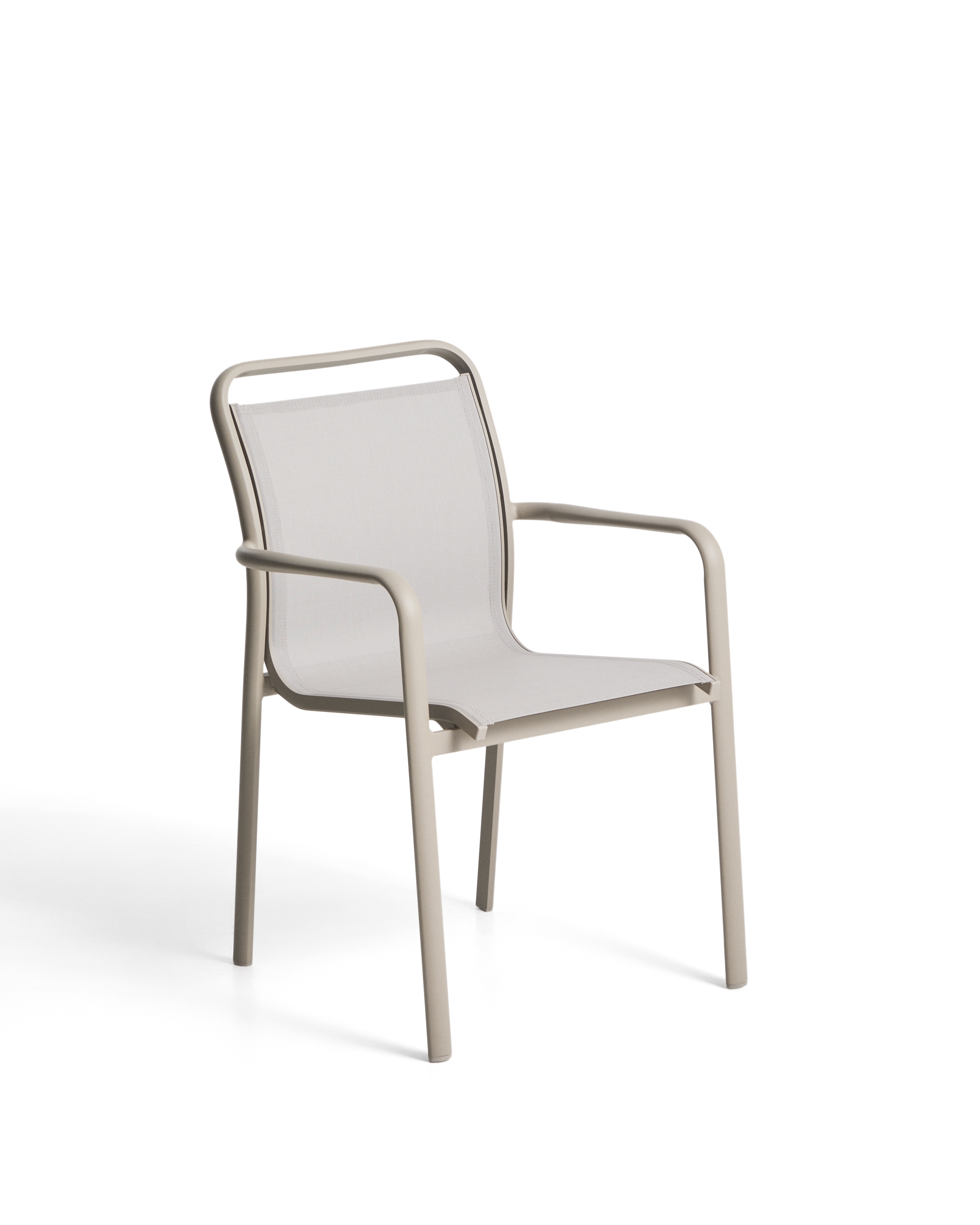 Уличный стул Luri из алюминия цвета таупе и бежевого текстиля La Forma 482612