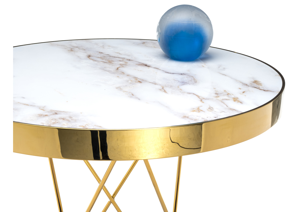 Стол деревянный Woodville Milena white / gold 11769